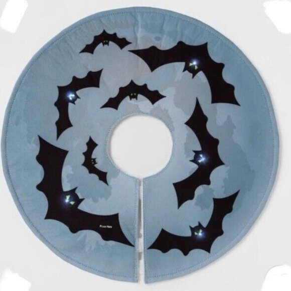 Light Up Bats Electric Bicycle Wheel Cover Set Halloween Spooky Blue Bike Parade - Picture 3 of 9